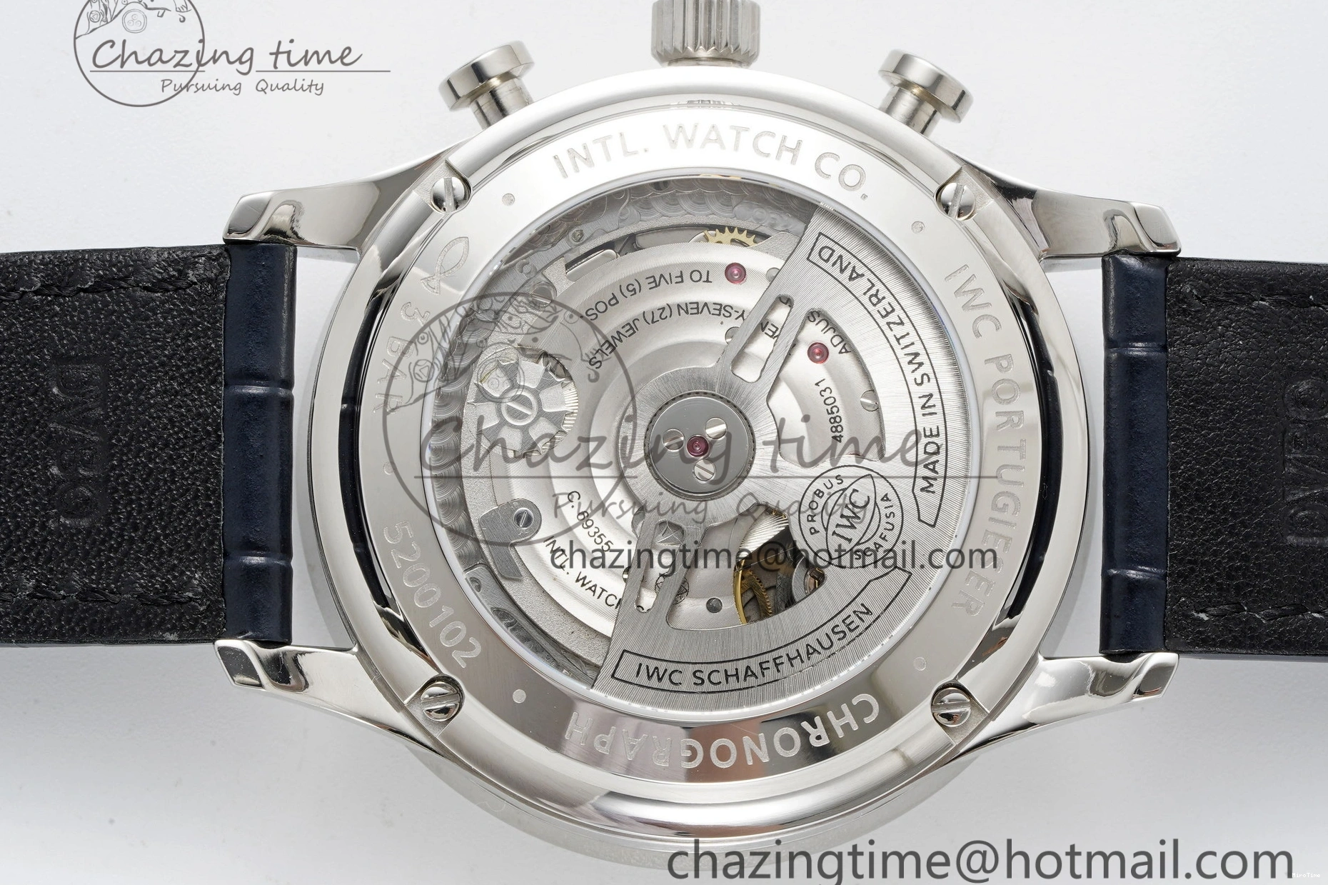 MIROTIME 1230 Portuguese Chrono IW3716 RSF 1:1 Best Edition Blue Dial on Black Leather Strap A RelaxedFit 7045